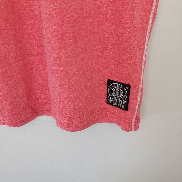 American Fighter Men's Medium Red Short Sleeve Graphic Tee Shirt Navy White - Picture 3 of 7